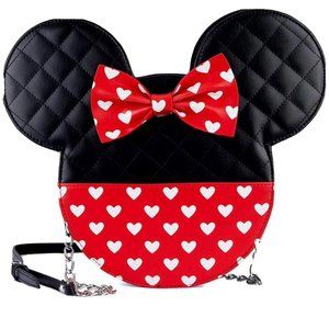 Disney Mickey and Minnie Mouse Love Reversible Crossbody Bag By Loungefly NWT